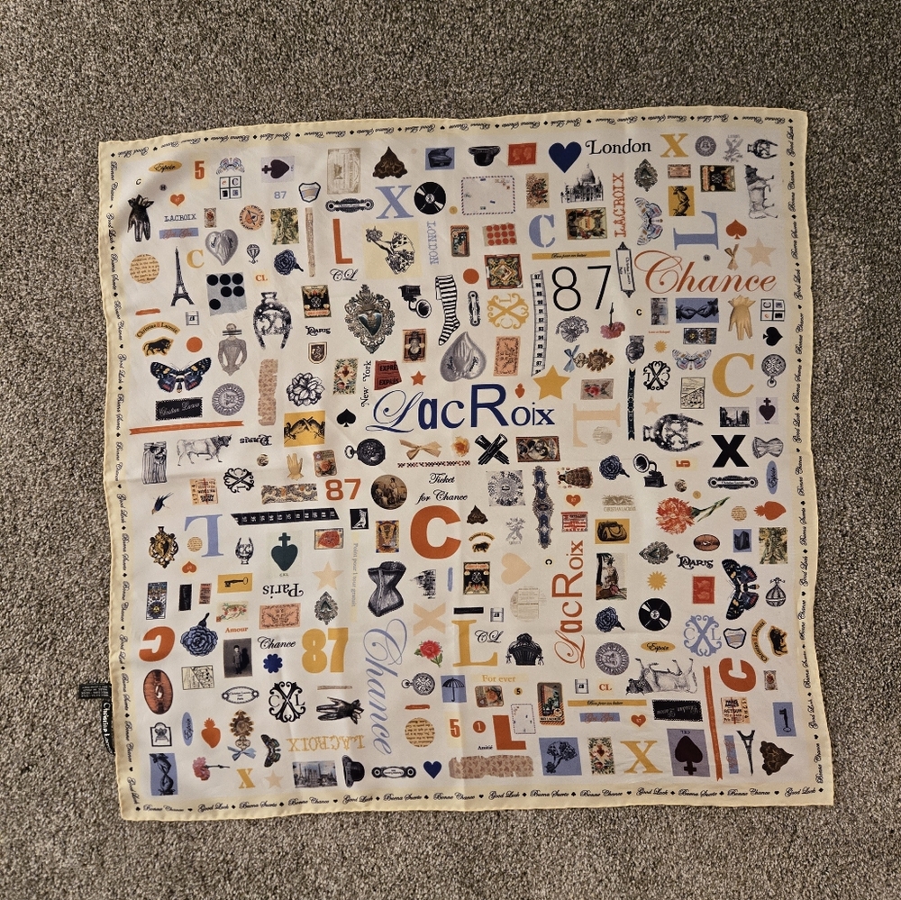 Brand New Christian Lacroix Silk Scarf